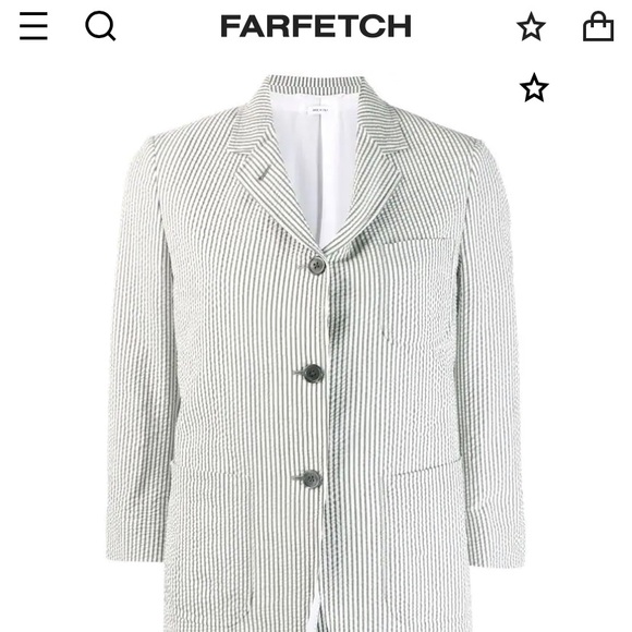 Thom Browne Seersucker Jacket Size 3 - Picture 3 of 8